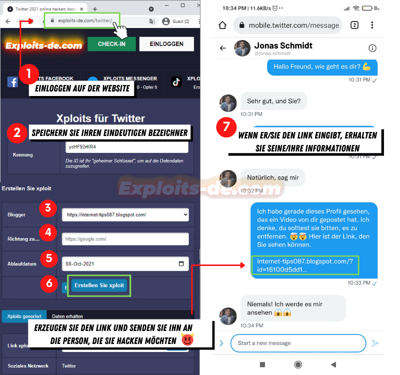 Schritt für Schritt Twitter hacken