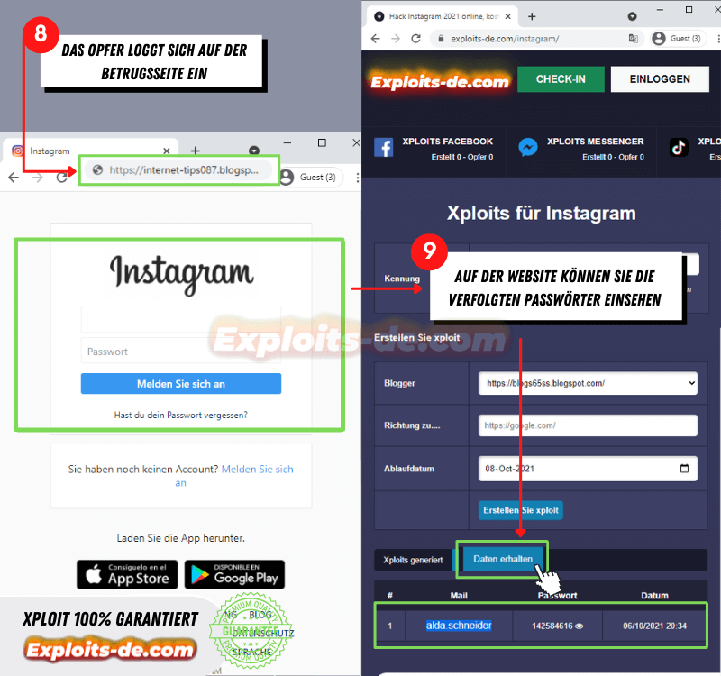 Schritte, um Instagram kostenlos zu hacken