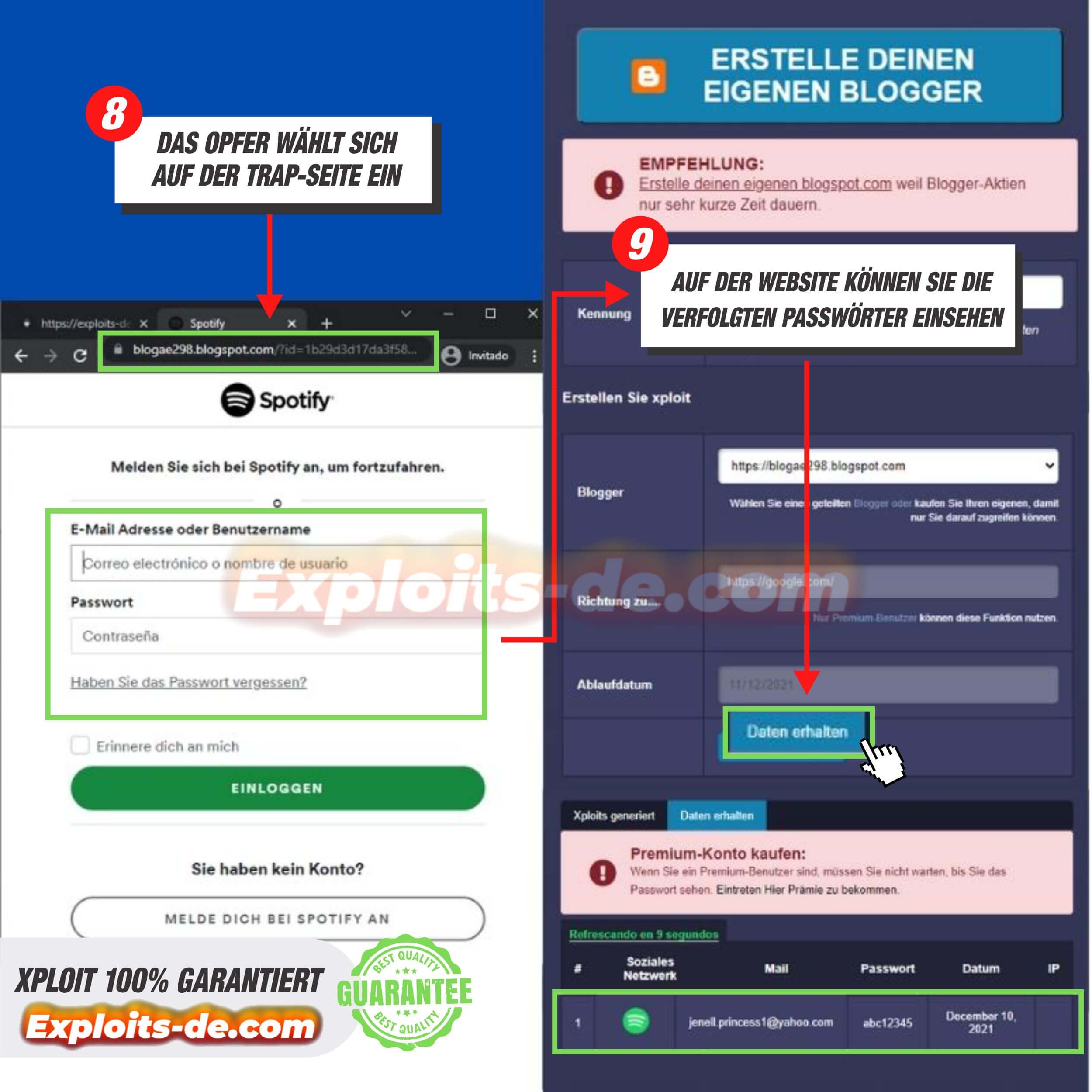 Schritte zum Hacken von Spotify 8 und 9